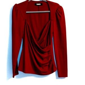 Reformation Garnet Adams Blouse Red Size L